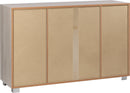 Mobile 2 Ante 4 Cassetti 136x86x41 cm Olmo Chiaro/Bianco Fiammato