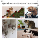 Albero Tiragraffi per Gatti 60x48x122 cm in MDF e Corda di Juta Grigio Chiaro