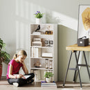 Mobile Libreria a 5 Ripiani 60x24x133,5 cm in Legno Bianco   