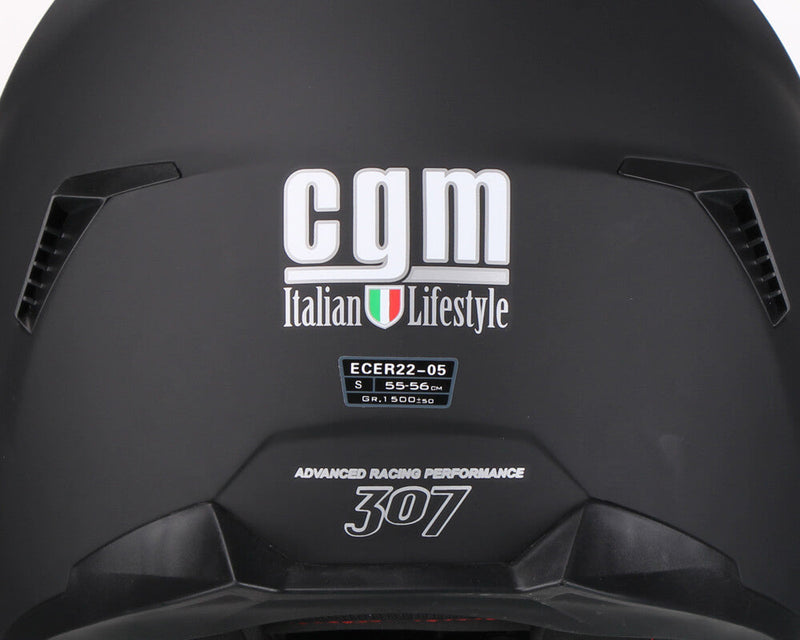 Casco Integrale per Scooter Visiera Lunga CGM Valencia 307A Nero Opaco Varie Misure