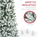Albero di Natale Artificiale Innevato 180 cm 479 Rami Design Alto e Stretto Verde