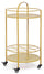 Desserte de cuisine 45x81 cm avec porte-bouteille et roues en acier ocre