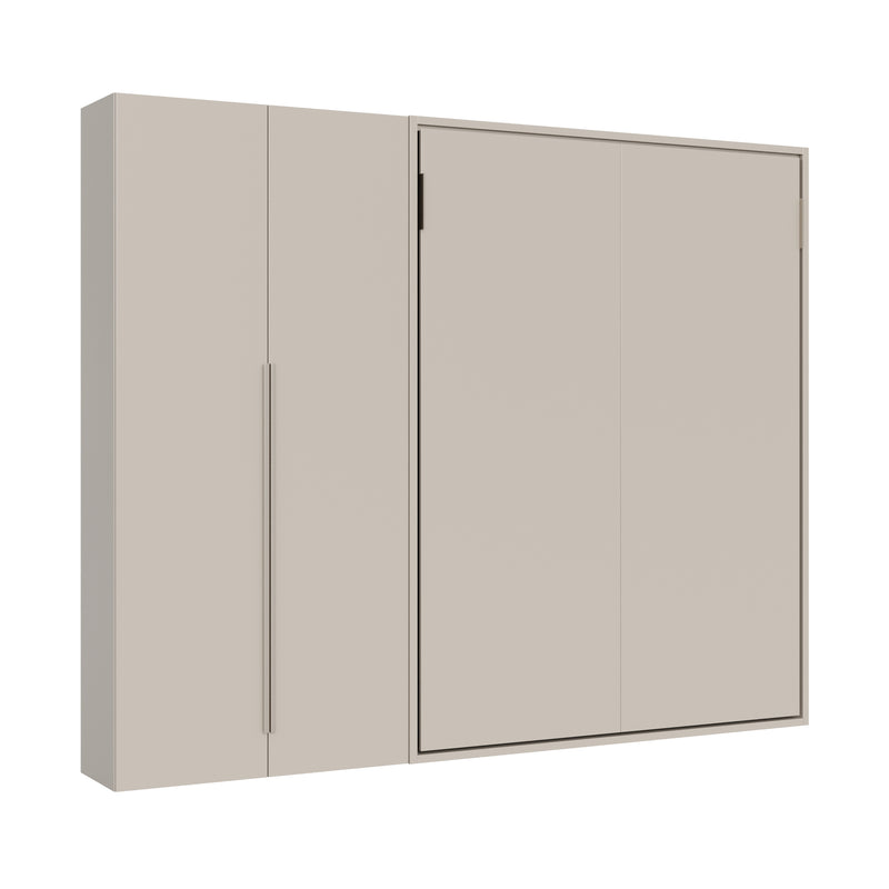 Letto Matrimoniale Francese A Scomparsa 140 Versia Con Armadio Sx 2 Ante Argilla      