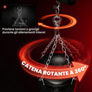 Supporto Sacco da Boxe Autoportante 123x141x220 cm con Sacco da 20 kg in Acciaio Nero      