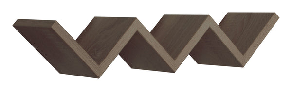 sconto Etagère murale bibliothèque Zigzag 56x15,5 cm en panneaux de fibres de bois noyer éclair