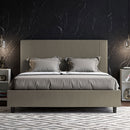 Letto Matrimoniale con Testata e Alzata Comoda Imbottito in Similpelle Goya Cappuccino Varie Misure