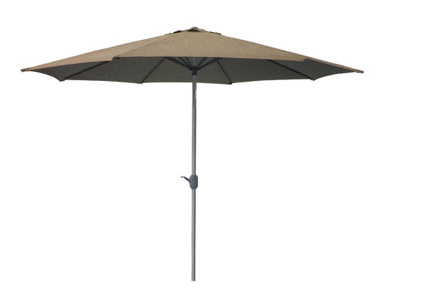 online Ombrellone da Giardino Ø3x2,4 m Palo Ø38 mm in Acciaio Copertura Tortora