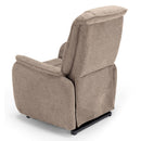 Poltrona Alzapersona Elettrica 2 Motori 76x96x105 cm in Tessuto Boston Fango