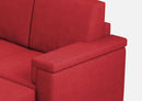 Divano 2 Posti con Pouf 168x145x85 cm Marrak in Tessuto Rosso