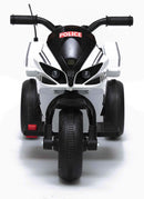 Moto Elettrica Polizia per Bambini 6V Kidfun Urban Police Nera