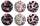 Set de 6 assiettes plates Ø26,5x3 cm en porcelaine et grès VdE Tivoli 1996 Rose Baroque