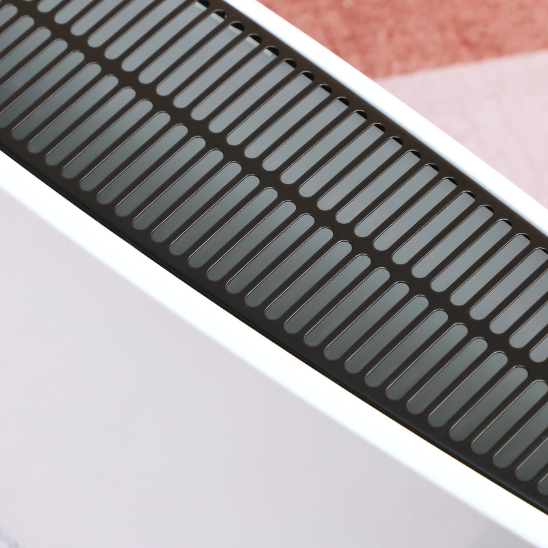 Termosifone Elettrico 3 Modalità Timer e Termostato 60x18,5x39,5 cm Bianco e Nero 