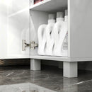 Mobile a Colonna da Bagno con 2 Armadietti 40x30x167,5 cm Bianco  