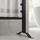 Scaldasalviette Elettrico da Terra o Parete 150W Timer 2-4 Ore 53x35x90 cm Nero