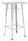 Table de Jardin Haute Carrée en Tôle 60x60 cm Vorghini Ivoire