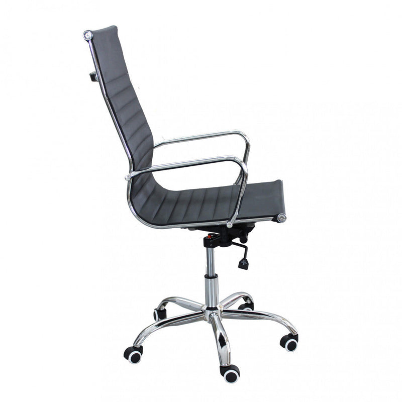 Poltrona da Ufficio Isabelle 60x60x115/125 h cm in Poliuretano Nero