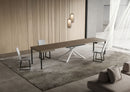 Tavolo Allungabile 120/380x90 cm Niket Tortora Gambe Bianche      
