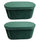 Lot de 2 poufs de rangement Jocelyn 76x38x38 cm en velours vert