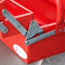 Cassetta Porta Attrezzi 51x21x41 cm in Acciaio Rossa