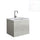Mobile Lavatoio Sospeso Vasca Zeus in MineralMarmo Apertura a Cassettone 60x48x50 cm Bianco Latte