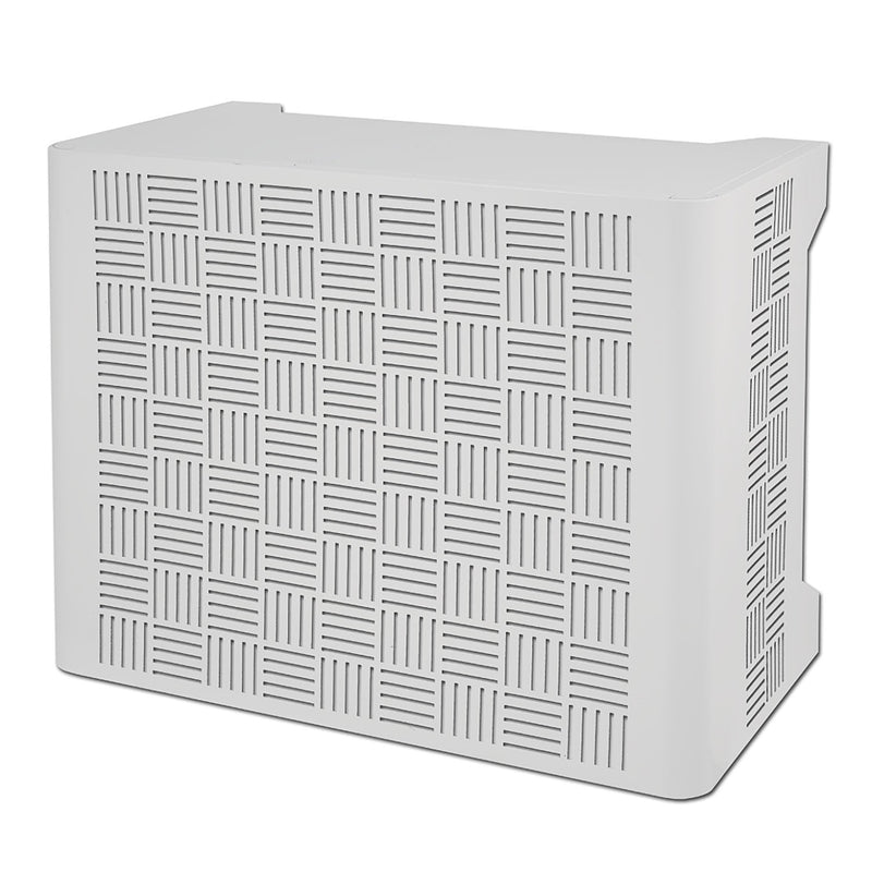 Copri Condizionatore da Esterno Small 90x46/52x70 cm in Acciaio Zincato Bianco