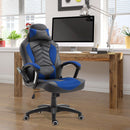 Sedia da Gaming Massaggiante e Riscaldante Blu e Nero 68x69x108-117 cm 