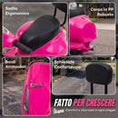 Moto Elettrica per Bambini 1,5-3 Anni Licenza Piaggio Mini Vespa GTS 66,5x38x52 cm 6 V con Batteria al Litio 2,5 km/h Max 25 kg Rosa      