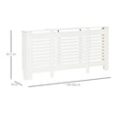 Copritermosifone Allungabile 140-202x19x82,5 cm in MDF Bianco