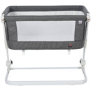 Culla Fianco Letto Pieghevole 0-5 Mesi 94x64x72-80 cm in Alluminio e Cotone  Bianco e Grigio