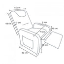 Poltrona Relax Reclinabile Manuale 62x71x100 cm in Tessuto Grigio Scuro