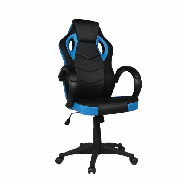 online Sedia da Gaming Ergonomica 59x110/120x65 cm in Similpelle Nero/Blu