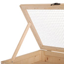 Gabbia per Roditori e Criceti a 4 Ripiani con Tetto Apribile in Legno 60x40x120 cm 