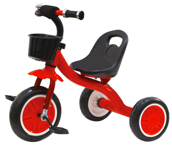 Tricycle pour enfants en métal avec pédales et panier rouge Kidfun Tricygò online