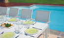 Tavolo da Giardino Allungabile 200/300x100x75 cm in Alluminio Bianco