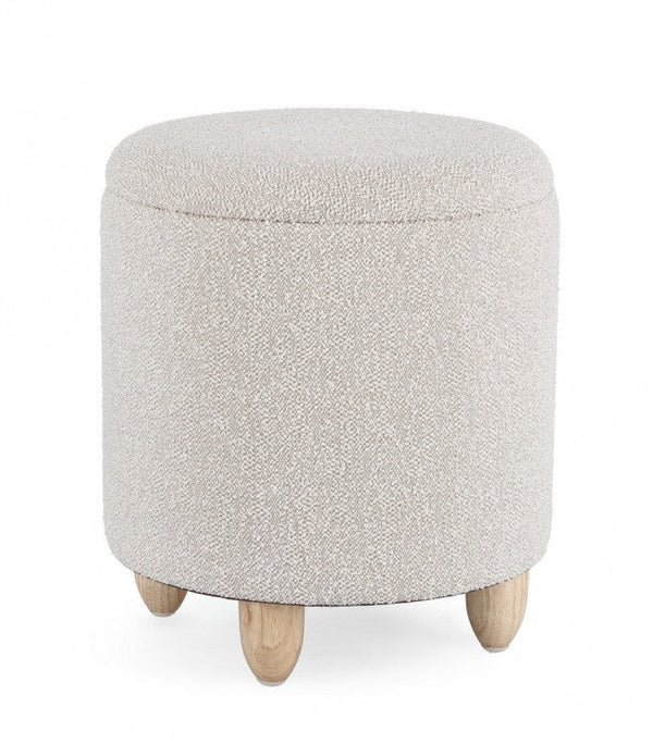 Tabouret de rangement Zena Ø 36x39,5 cm en Bouclé acquista