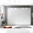 Armadio Ottica 220x64x210 cm 2 ante scorrevoli bianco