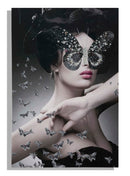 Stampa su Tela con Applicazioni Dark Lady 80x3,8x120 cm Legno di Abete e Canvas Multicolor