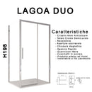 Box Doccia Angolare 70x130 cm 1 Anta Scorrevole in Cristallo Trasparente Bonussi Eliane Varie Misure