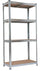 Etagère Fadi Silver 4 Etagères 80x40x160 cm en Acier Galvanisé et MDF