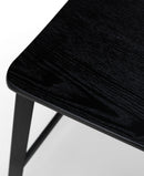 Set 2 Sgabelli 51x51,5xH97 cm in Legno e Metallo Woody Nero