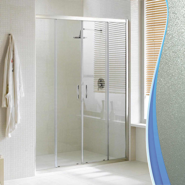 Porte de Douche 2 Portes Coulissantes en Cristal Transparent 6mm H198 Fosterberg Viborg Différentes Tailles online