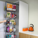 Colonna Estraibile per Mobile da Cucina 6 Cestelli H190-220 cm in Acciaio Inossidabile