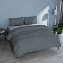 Copripiumino con Sacco e Federe Linea Water Washed Grigio Chiaro