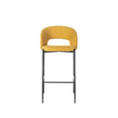 Set 2 Sgabelli 52x50x89 cm in Tessuto Greta Giallo