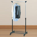 Stender Appendiabiti Singolo 88x43x170 cm in Metallo e Plastica Nero