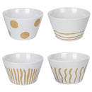 Set 4 Ciotole Ø14x8,5 cm 700 ml in Gres VdE Tivoli 1996 Geometry