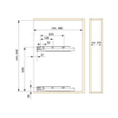 Carrello Estraibile per Moduli Inferiori Cucina da 400 a 480 mm in Acciaio Emuca Brillo Cromato