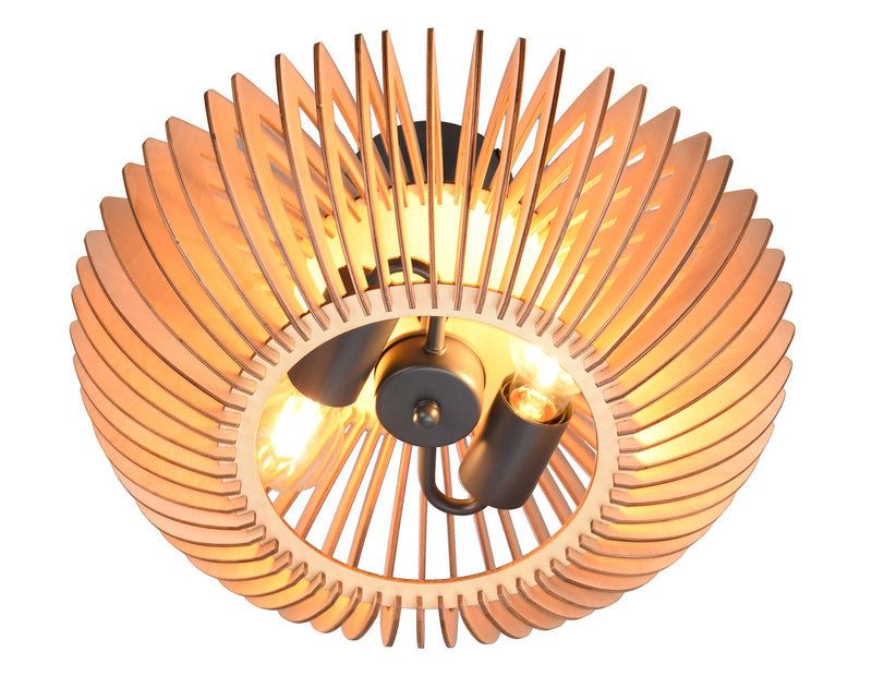 Plafoniera da Interno Attacco E27 in Metallo Antracite