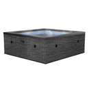 Piscina Spa Vasca Semi-Rigida 180x180x70 cm 6 Posti Riscaldamento Integrato Struttura in Schiuma NetSpa Celestia Grigio Screziato