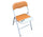 Chaise de jardin pliante Slim 44x45x79 h cm en acier orange